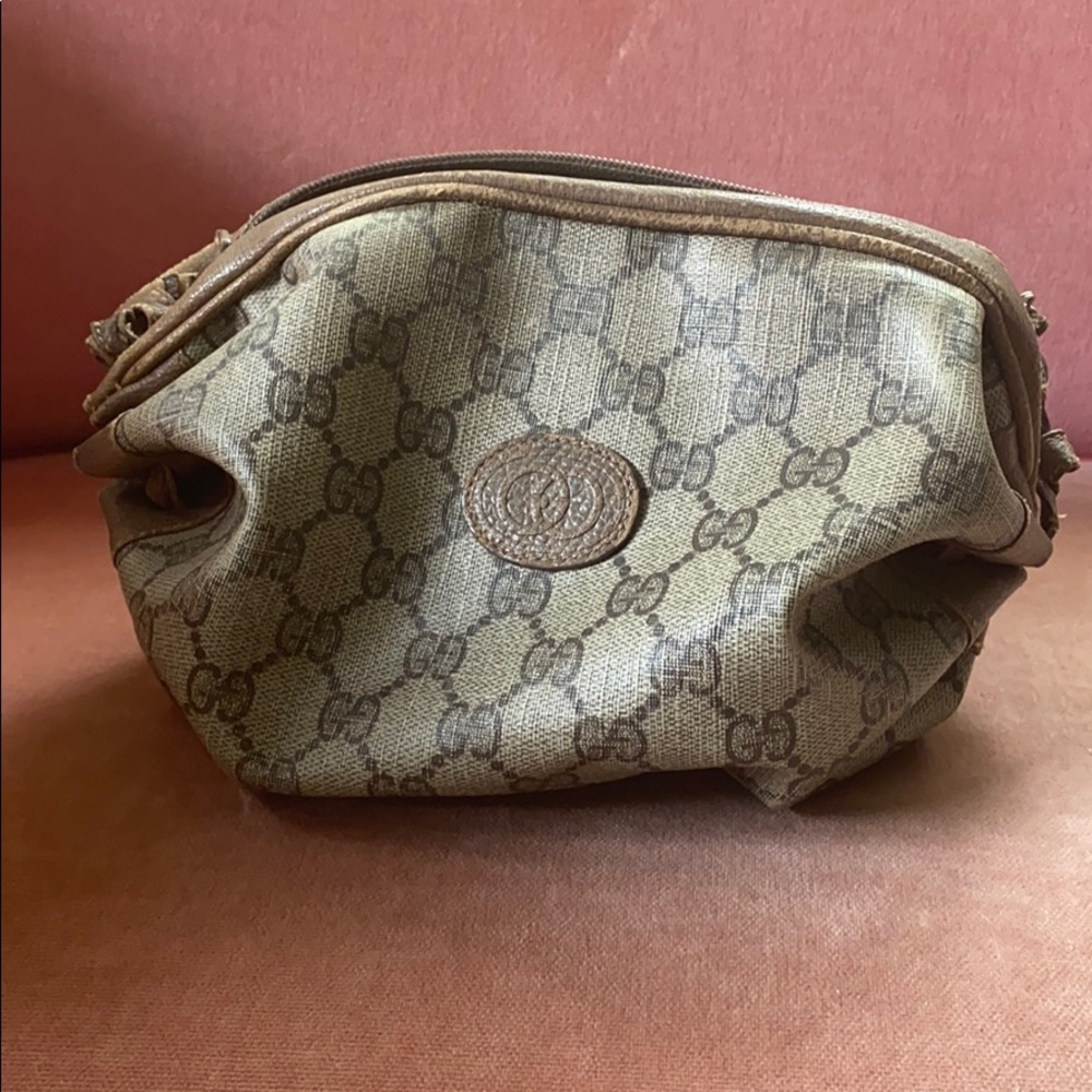 Authentic Gucci Monogram Makeup Bag - image 1